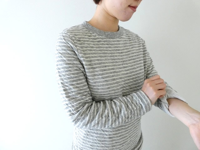 prit(プリット) 1/25ウール綿接結ボーダー クルーネックプルオーバーの商品画像4