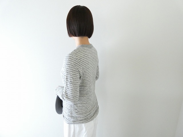 prit(プリット) 1/25ウール綿接結ボーダー クルーネックプルオーバーの商品画像5