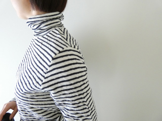 prit(プリット) 1/25ウール綿接結ボーダー タートルネックプルオーバーの商品画像17