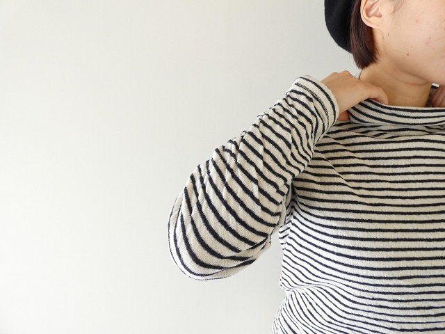 prit(プリット) 1/25ウール綿接結ボーダー タートルネックプルオーバーの商品画像2