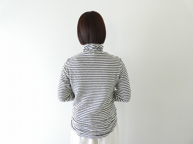 prit(プリット) 1/25ウール綿接結ボーダー タートルネックプルオーバーの商品画像4