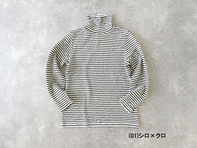 prit(プリット) 1/25ウール綿接結ボーダー タートルネックプルオーバーの商品画像42