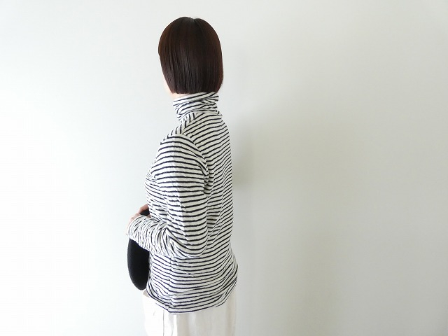 prit(プリット) 1/25ウール綿接結ボーダー タートルネックプルオーバーの商品画像5