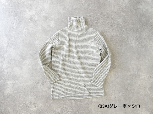 prit(プリット) 1/25ウール綿接結ボーダー タートルネックプルオーバーの商品画像70
