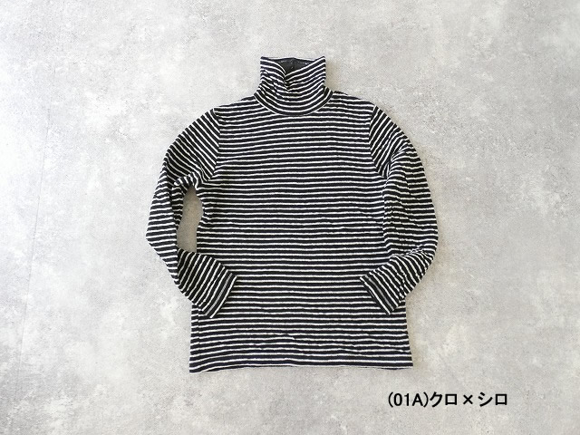 prit(プリット) 1/25ウール綿接結ボーダー タートルネックプルオーバーの商品画像98