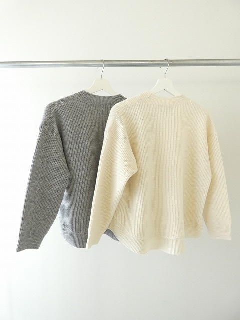 sabbatum(サバタム) メリノスラム畦編みヘムラウンドプルオーバーの商品画像10