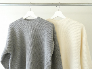 sabbatum(サバタム) メリノスラム畦編みヘムラウンドプルオーバーの商品画像16