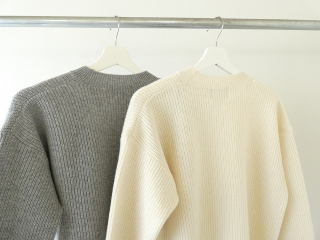 sabbatum(サバタム) メリノスラム畦編みヘムラウンドプルオーバーの商品画像18