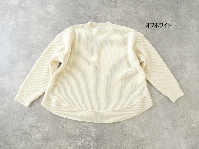 sabbatum(サバタム) メリノスラム畦編みヘムラウンドプルオーバーの商品画像28