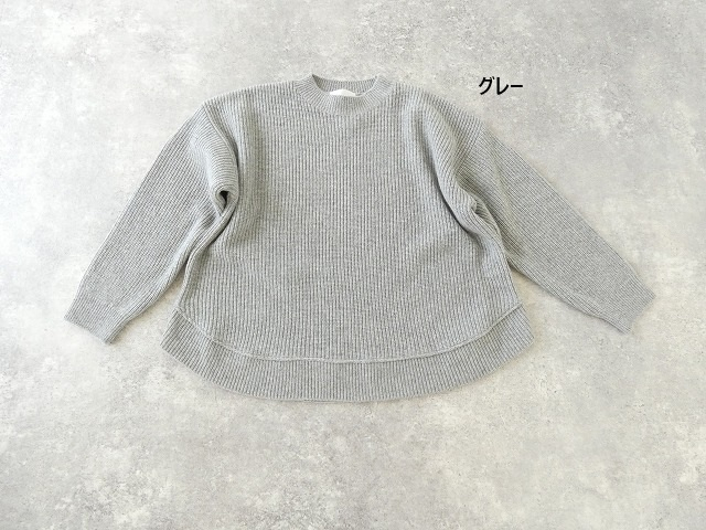 sabbatum(サバタム) メリノスラム畦編みヘムラウンドプルオーバーの商品画像42