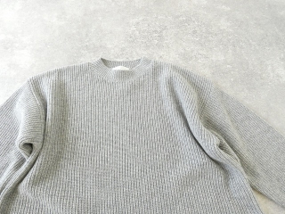 sabbatum(サバタム) メリノスラム畦編みヘムラウンドプルオーバーの商品画像44