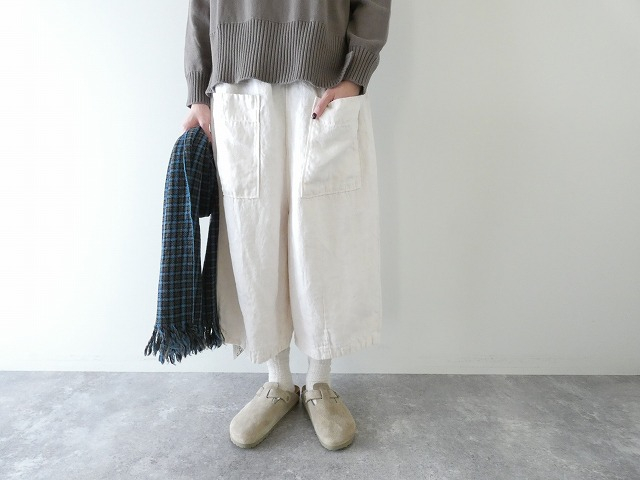 tumugu(ツムグ) ソリトリネン8分丈パンツの商品画像1