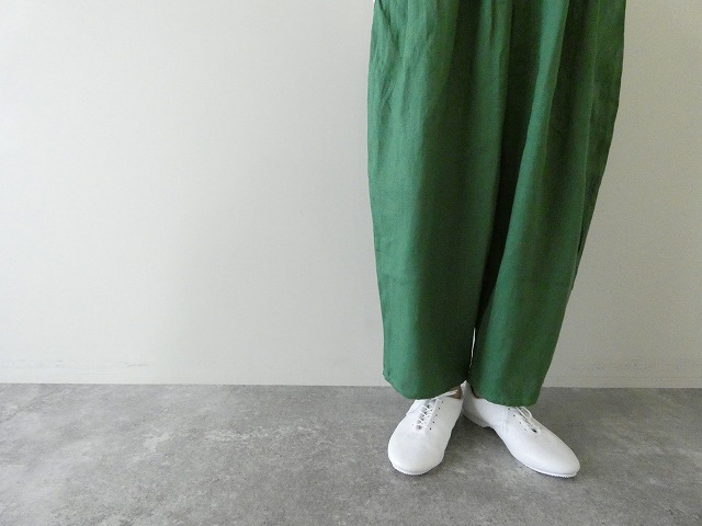 ina(イナ) フレンチリネンキャンバスウエスト切替ゴムタックパンツの商品画像5