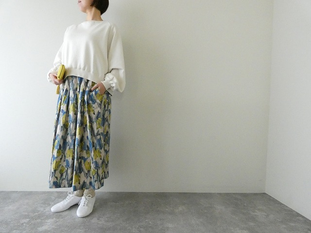 ina(イナ) 綿麻シーチングタックスカートの商品画像2