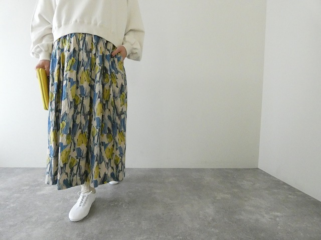 ina(イナ) 綿麻シーチングタックスカートの商品画像7