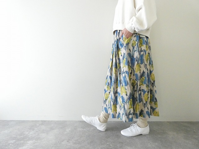 ina(イナ) 綿麻シーチングタックスカートの商品画像8