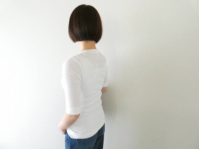 homspun(ホームスパン) 丸胴テレコクルーネック半袖プルオーバーの商品画像1