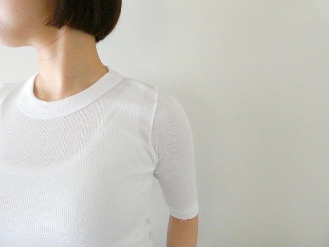 homspun(ホームスパン) 丸胴テレコクルーネック半袖プルオーバーの商品画像2