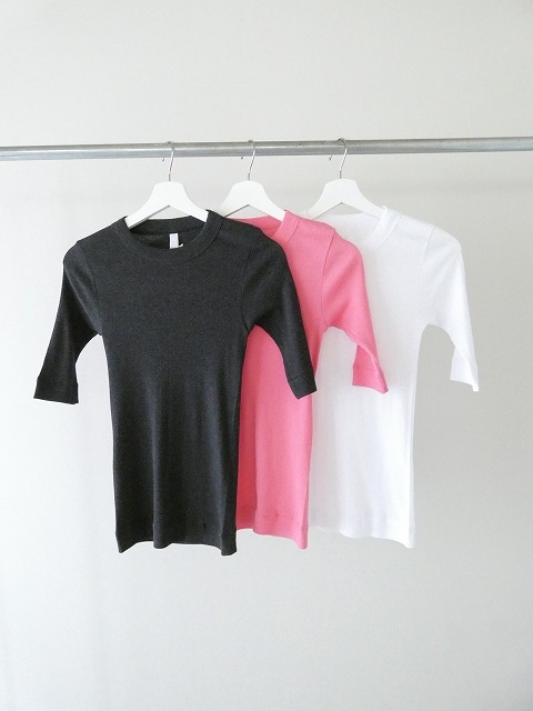 homspun(ホームスパン) 丸胴テレコクルーネック半袖プルオーバーの商品画像3