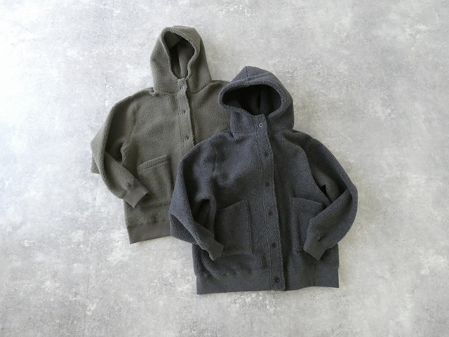 BLUE LAKE MARKET(ブルーレイクマーケット) シープボアフロントボタンパーカーの商品画像3