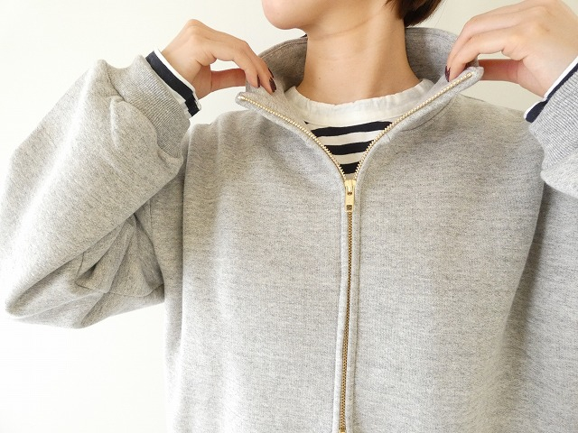 BLUE LAKE MARKET(ブルーレイクマーケット) リサイクルTOP度詰裏毛起毛ジップスタンダードカラーパーカーの商品画像6