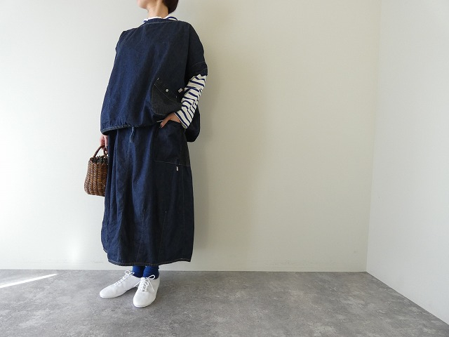 快晴堂(かいせいどう) Girl'sライトオンスデニムWide-Tシャツの商品画像1