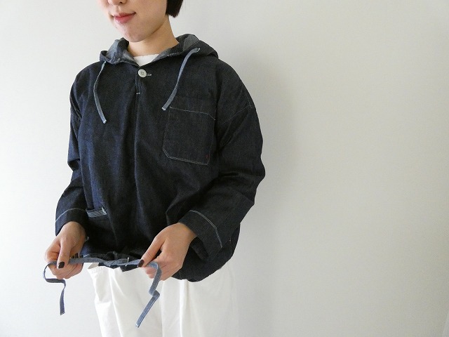 快晴堂(かいせいどう) 【SPACE MOO別注】HAYATE CCBY DUTY WEAR デニムフードデッキシャツの商品画像6