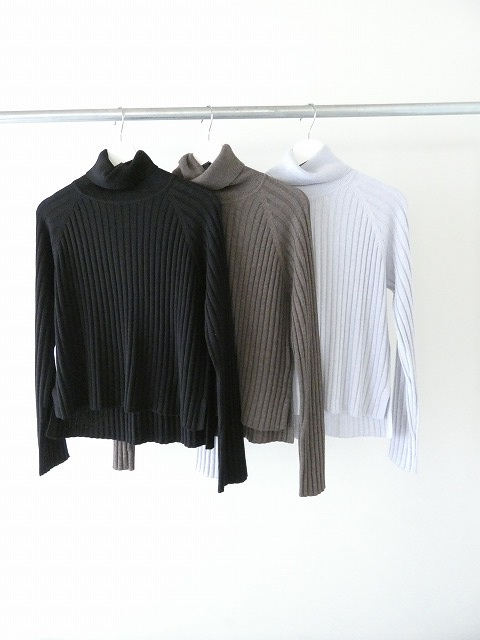 mizuiro ind(ミズイロインド) ワイドリブハイネックプルオーバーの商品画像3