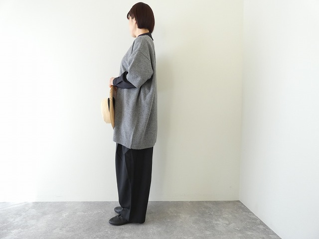 mizuiro ind(ミズイロインド) ウールクルーネックワイドチュニックの商品画像5