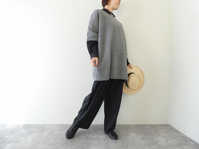 mizuiro ind(ミズイロインド) ウールクルーネックワイドチュニックの商品画像6