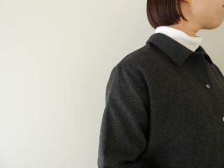 mizuiro ind(ミズイロインド) wool blend basic shirt 	ウール混ベーシックシャツの商品画像17