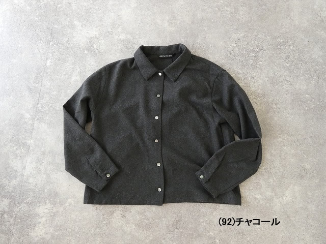mizuiro ind(ミズイロインド) wool blend basic shirt 	ウール混ベーシックシャツの商品画像28