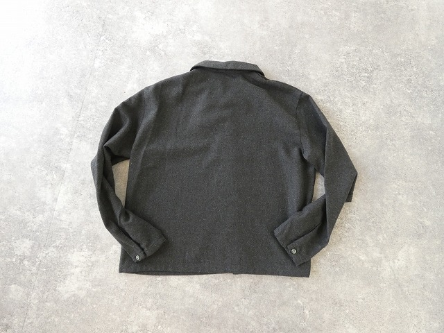 mizuiro ind(ミズイロインド) wool blend basic shirt 	ウール混ベーシックシャツの商品画像29