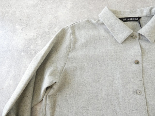 mizuiro ind(ミズイロインド) wool blend basic shirt 	ウール混ベーシックシャツの商品画像45