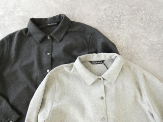 mizuiro ind(ミズイロインド) wool blend basic shirt 	ウール混ベーシックシャツの商品画像53