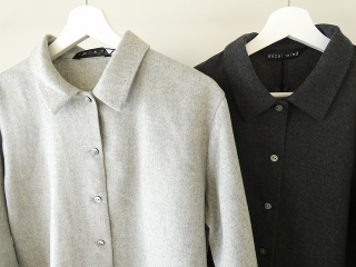 mizuiro ind(ミズイロインド) wool blend basic shirt 	ウール混ベーシックシャツの商品画像58