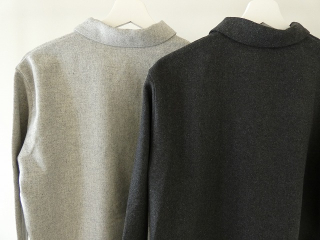 mizuiro ind(ミズイロインド) wool blend basic shirt 	ウール混ベーシックシャツの商品画像59
