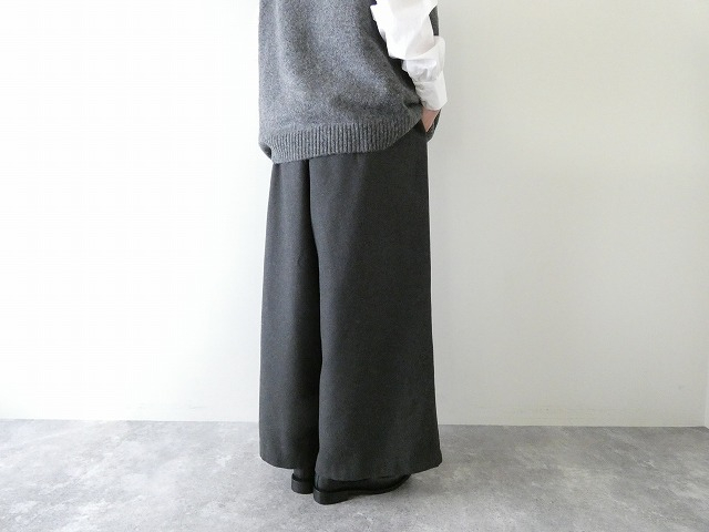 mizuiro ind(ミズイロインド) WOOL blend wide easy pantsの商品画像2