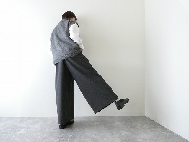 mizuiro ind(ミズイロインド) WOOL blend wide easy pantsの商品画像6