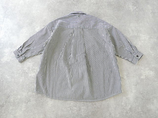 prit(プリット) 8ozヒッコリーデニム7分袖レギュラーカラーシャツの商品画像13