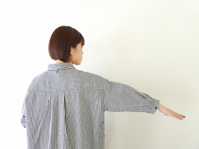 prit(プリット) 8ozヒッコリーデニム7分袖レギュラーカラーシャツの商品画像7