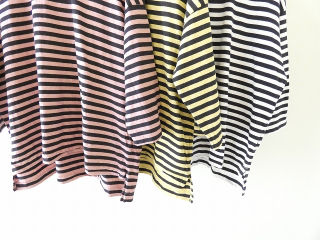 prit(プリット) リサイクルムラ糸天竺ボーダー7分袖ワイドTシャツの商品画像17