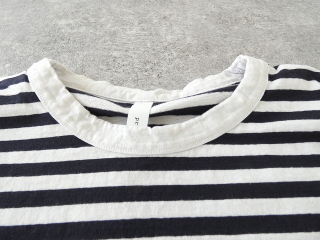 prit(プリット) リサイクルムラ糸天竺ボーダー7分袖ワイドTシャツの商品画像31