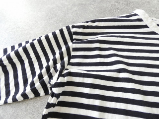 prit(プリット) リサイクルムラ糸天竺ボーダー7分袖ワイドTシャツの商品画像32