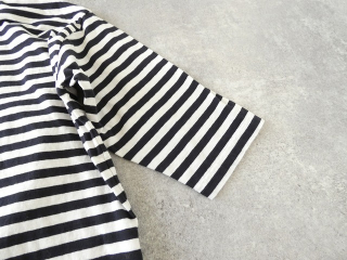 prit(プリット) リサイクルムラ糸天竺ボーダー7分袖ワイドTシャツの商品画像33