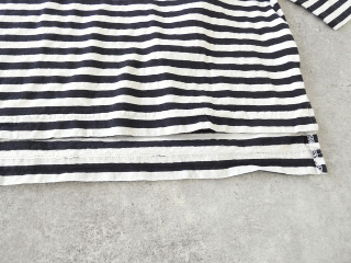 prit(プリット) リサイクルムラ糸天竺ボーダー7分袖ワイドTシャツの商品画像34