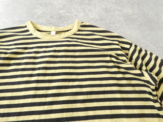 prit(プリット) リサイクルムラ糸天竺ボーダー7分袖ワイドTシャツの商品画像45