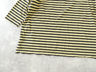 prit(プリット) リサイクルムラ糸天竺ボーダー7分袖ワイドTシャツの商品画像51