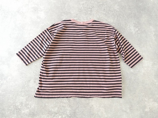 prit(プリット) リサイクルムラ糸天竺ボーダー7分袖ワイドTシャツの商品画像57
