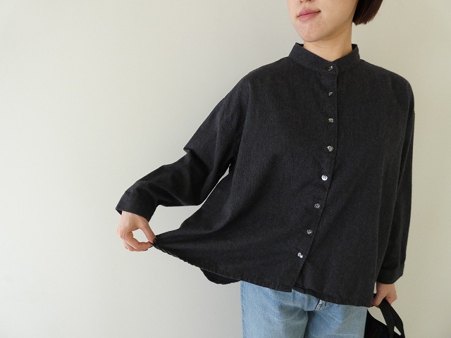 sabbatum(サバタム) 先染シャギーバックヨークギャザーブラウスの商品画像5